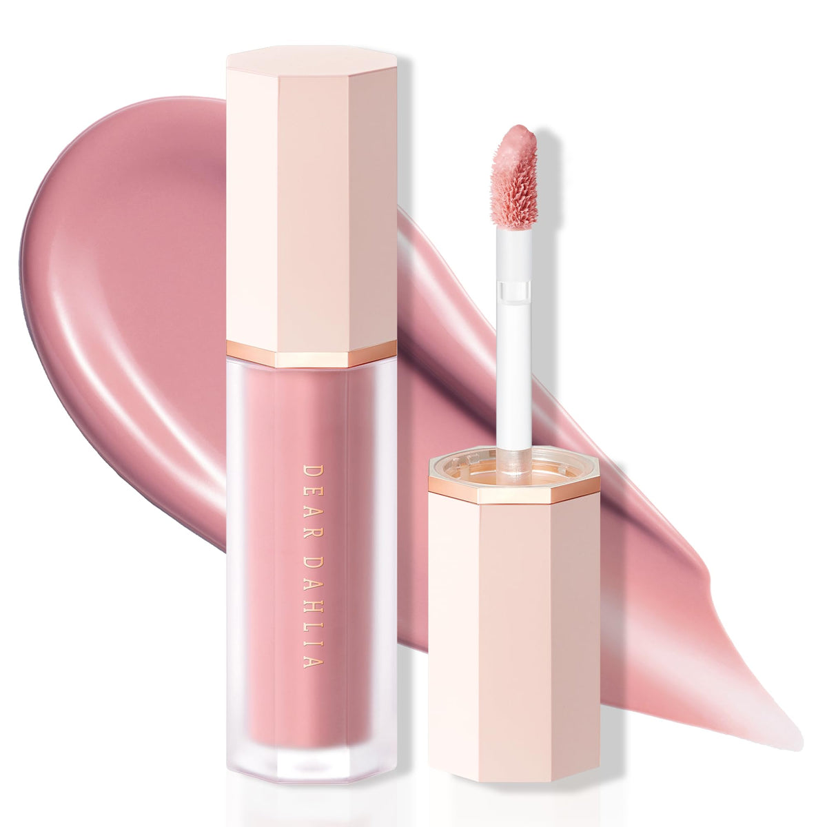 DEAR DAHLIA Petal Drop Blush Softie bottle shows lightweight vegan formula for radiant glow