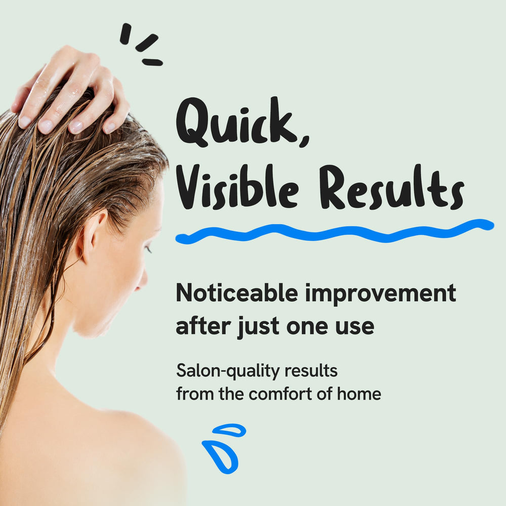 DEAR HAIR applying the mask to damp hair shows detangling benefit