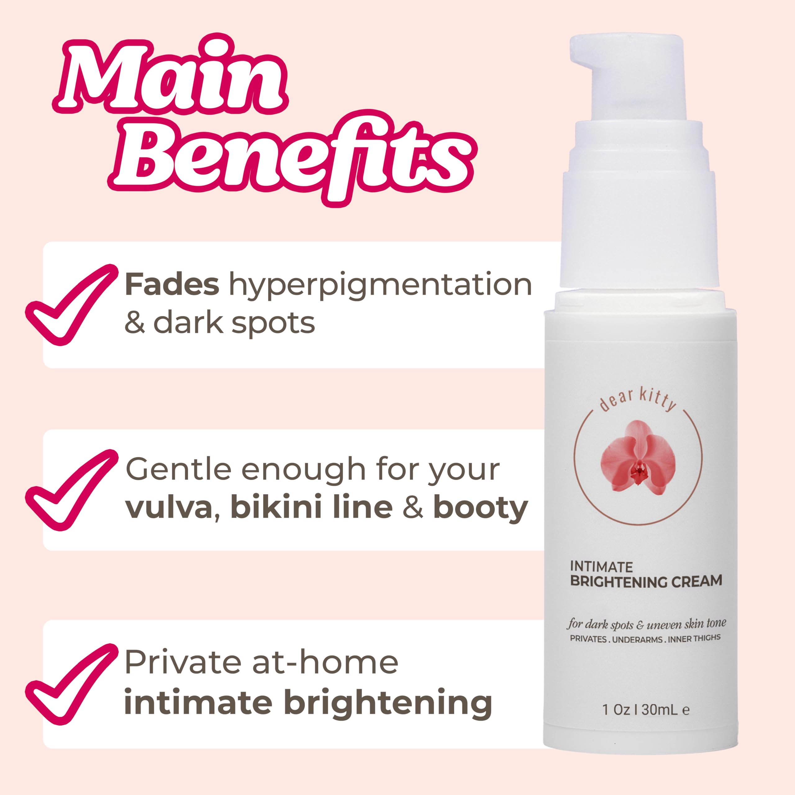 Ingredients focus on lemon extract and tranexamic acid in Dear Kitty