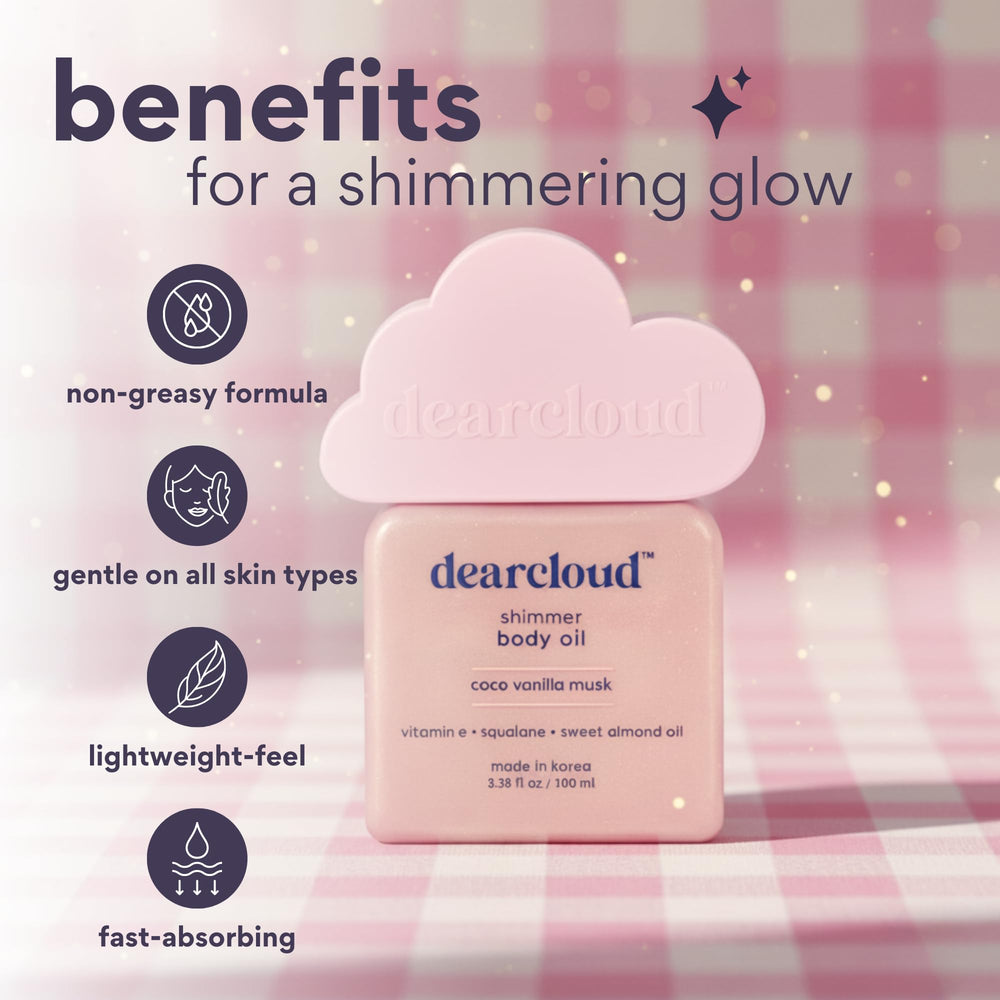 Dearcloud Coco Vanilla Musk fragrance enhances daily skincare routine.