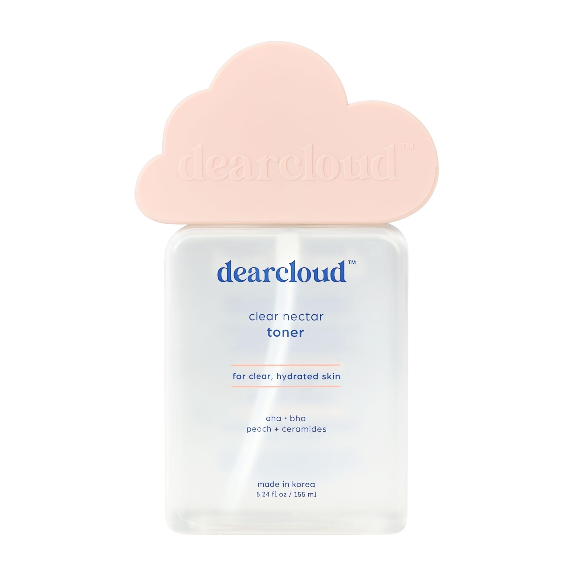 Dearcloud Clear Nectar Toner bottle ready for a refreshing daily routine.