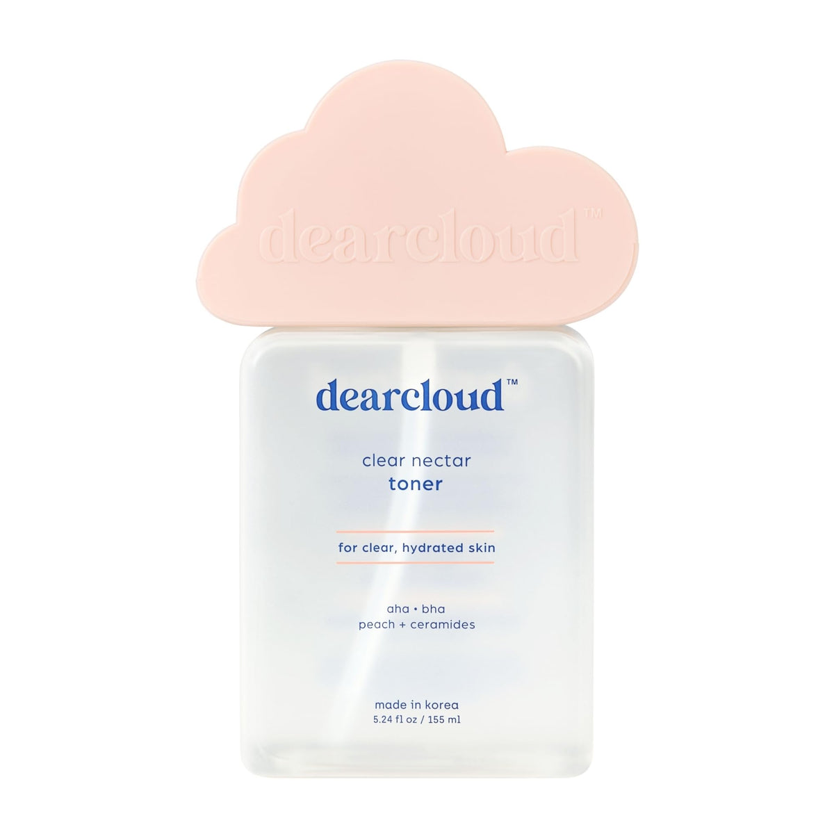 Dearcloud Clear Nectar Toner bottle ready for a refreshing daily routine.