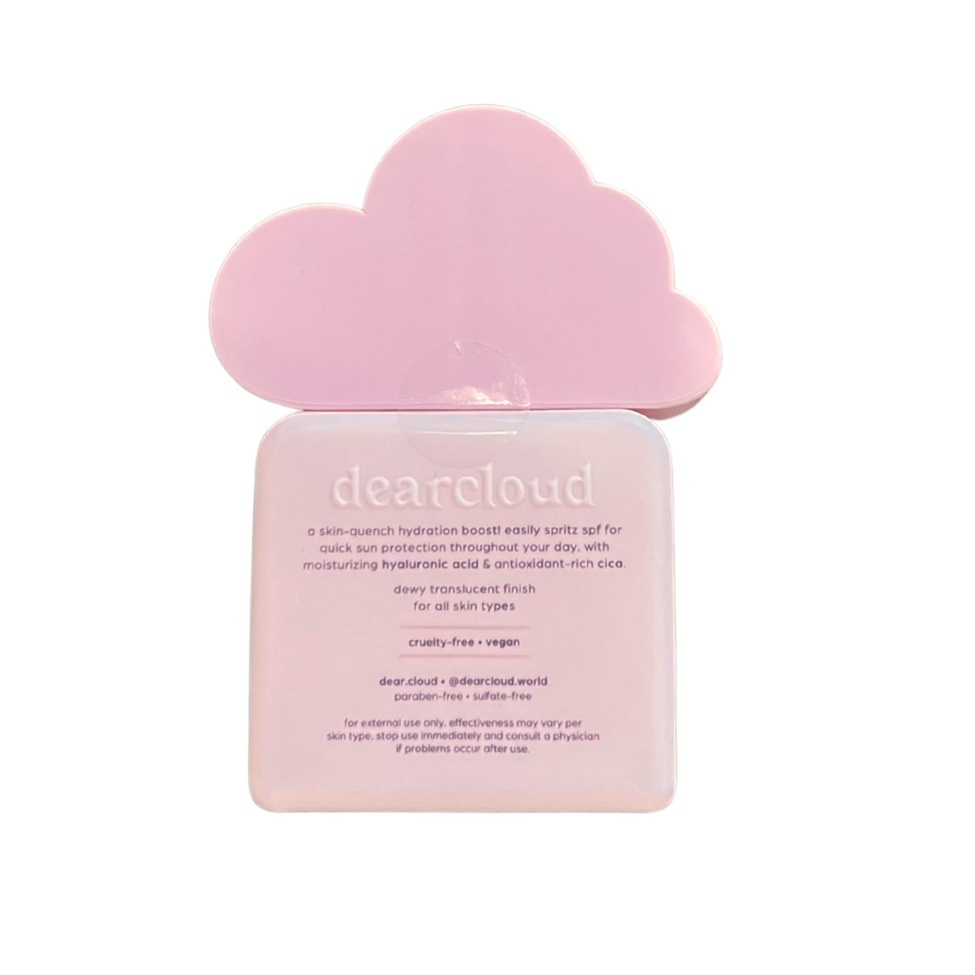 Dearcloud Invisible finish sunscreen blends with skin for everyday protection