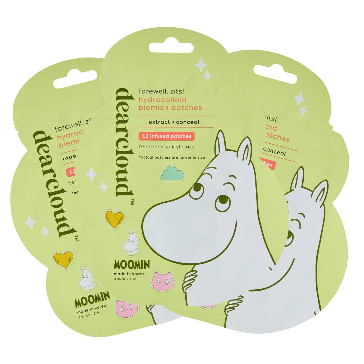 Dearcloud Moomin patches packaging for travel and easy storage.