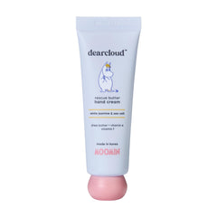 Dearcloud Moomin Rescue Butter Hand Cream jar close highlighting rich hydration for dry hands
