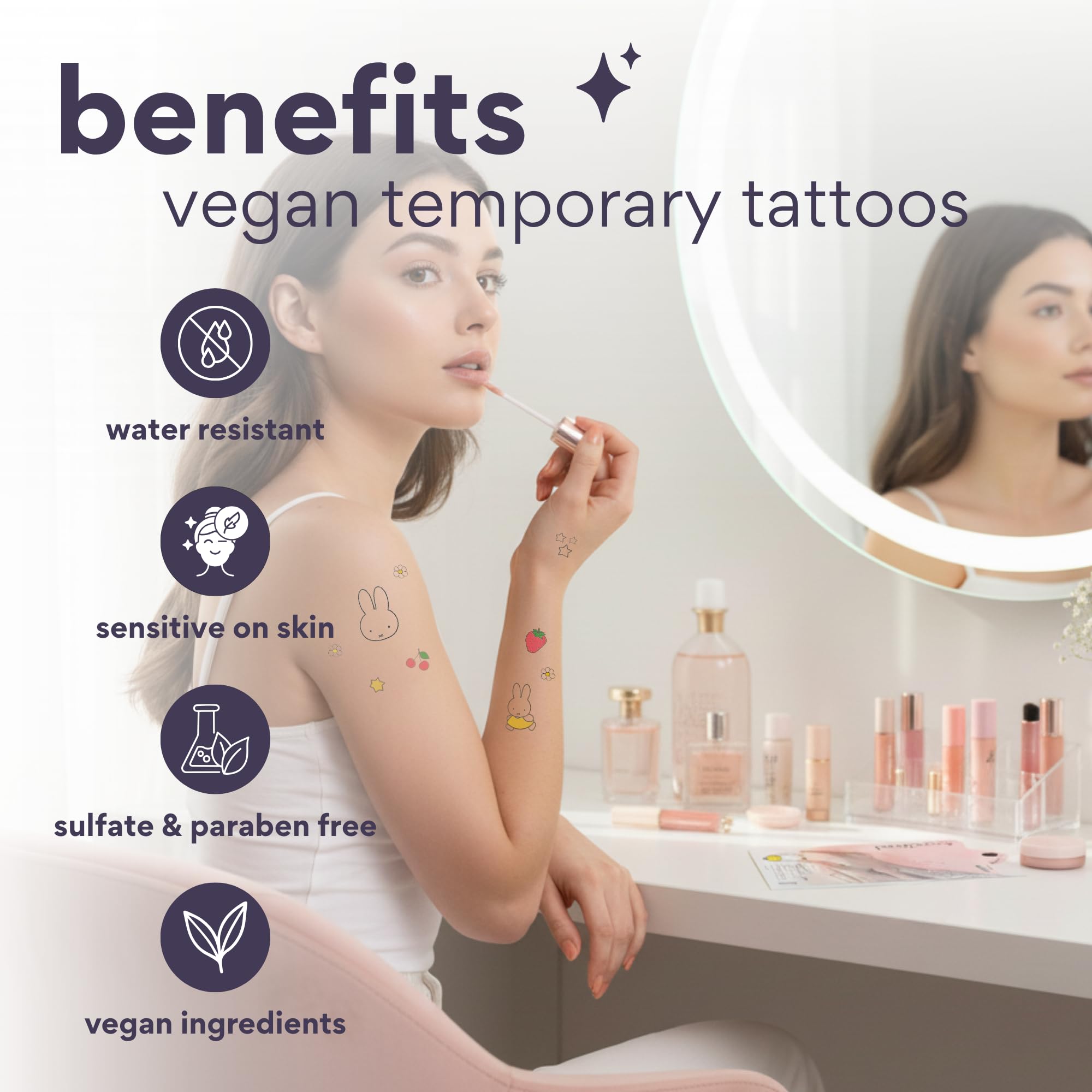 Dearcloud long-lasting tattoos remain bright during play and activities