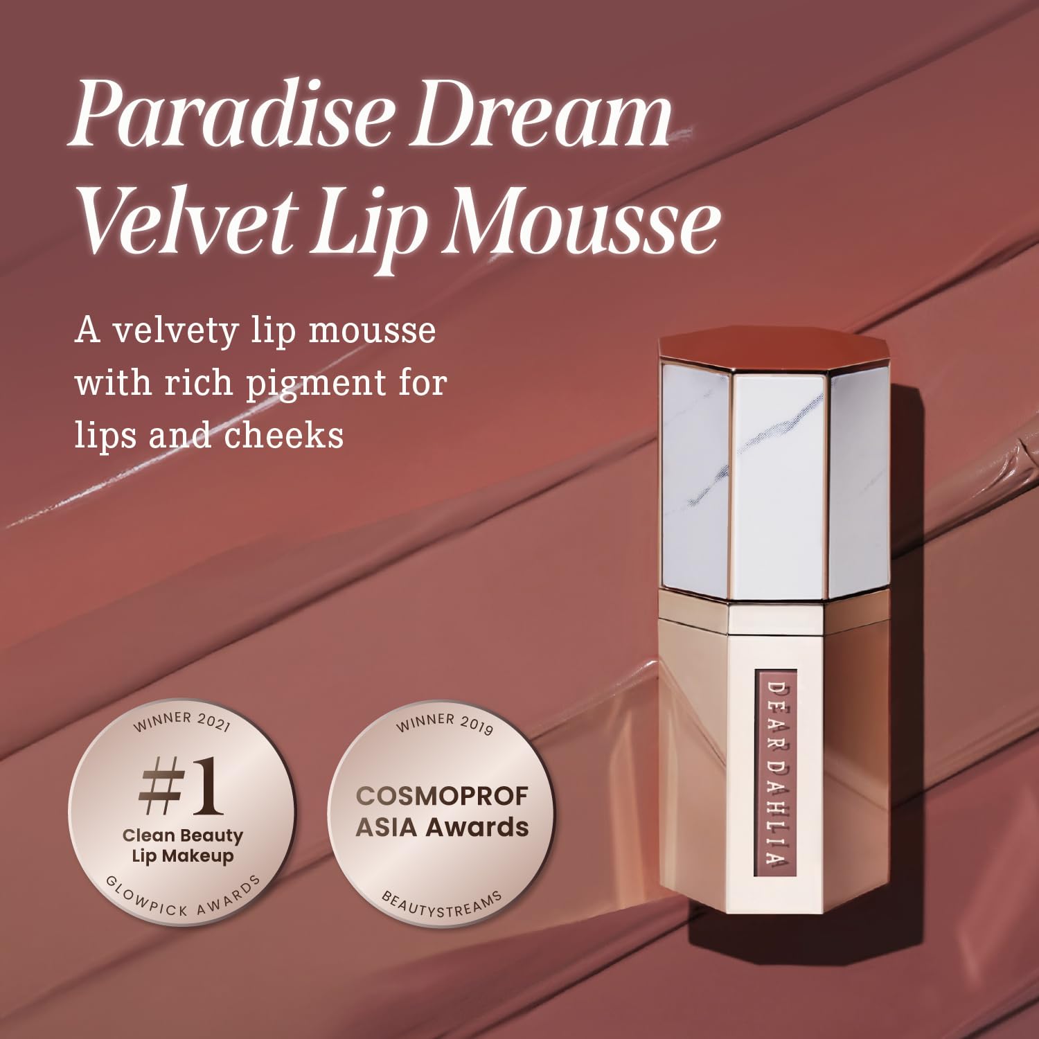 Dear Dahlia Paradise Dream Velvet Lip Mousse Ballet precision applicator enables controlled, precise color.