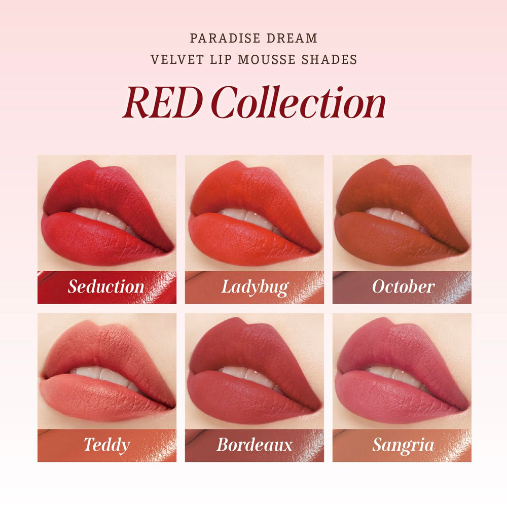 Dear Dahlia Paradise Dream Velvet Lip Mousse Ballet soft-matte finish glides on without dryness.