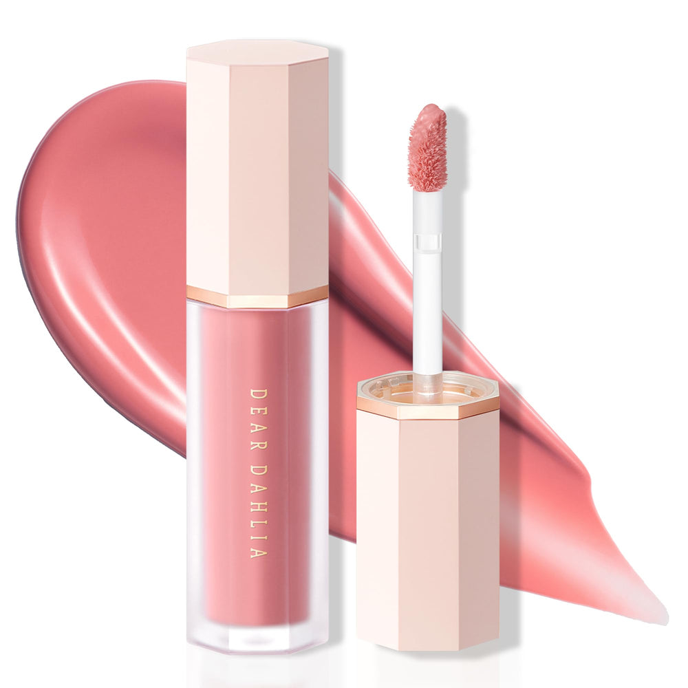 DEAR DAHLIA Petal Drop Blush Dreamy bottle shows a dewy, buildable coral-pink flush.