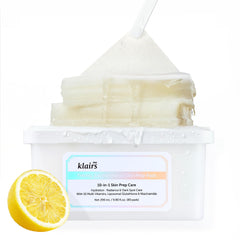 DearKlairs Freshly Juiced Toner Pads application close-up for flawless makeup prep.