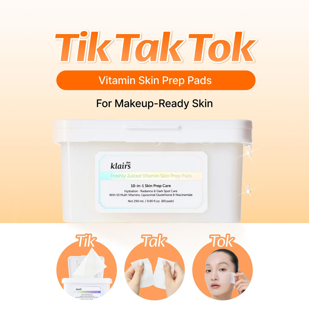 DearKlairs toner pads with Pick Stick velcro demo for easy single-pad use.
