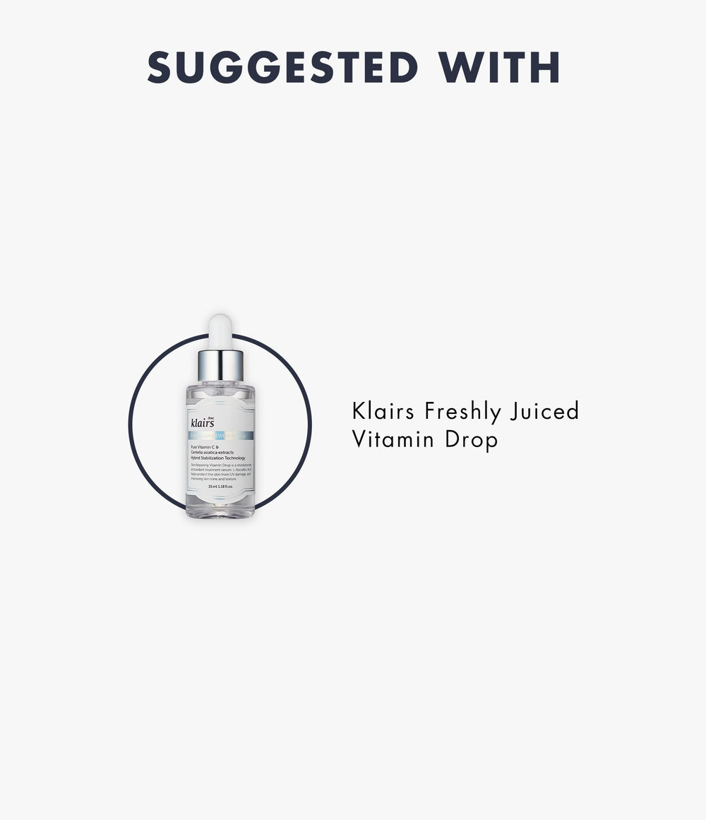 Close-up of DearKlairs ingredients emphasizing vitamins E and C synergy