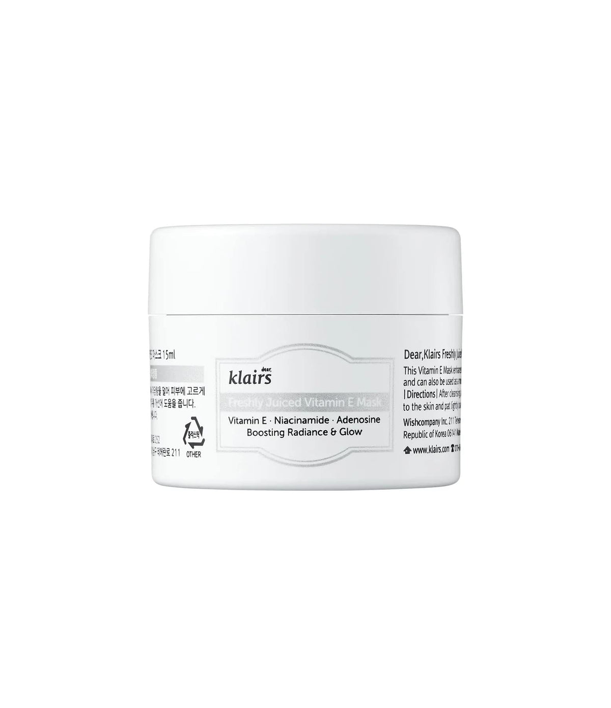 DearKlairs Freshly Juiced Vitamin E Mask packaging shown for premium antioxidant care