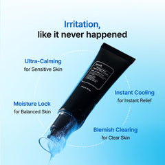 DearKlairs Midnight Blue ingredients highlight guaiazulene for soothing relief.