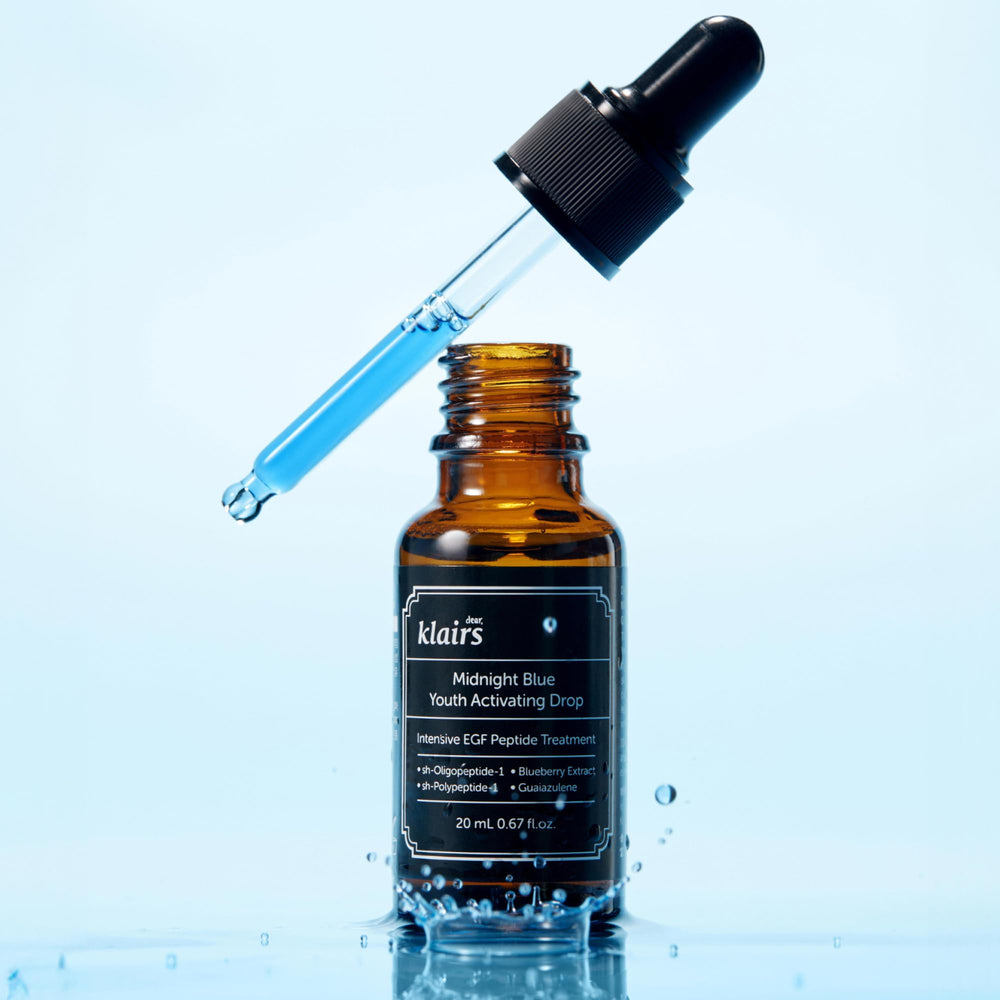 DearKlairs Midnight Blue layered with toner, seamless integration into routine.
