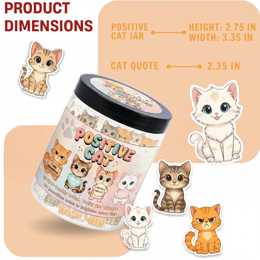 DEARMINE Cat-lover inspirational gift idea suitable for coworkers and friends.
