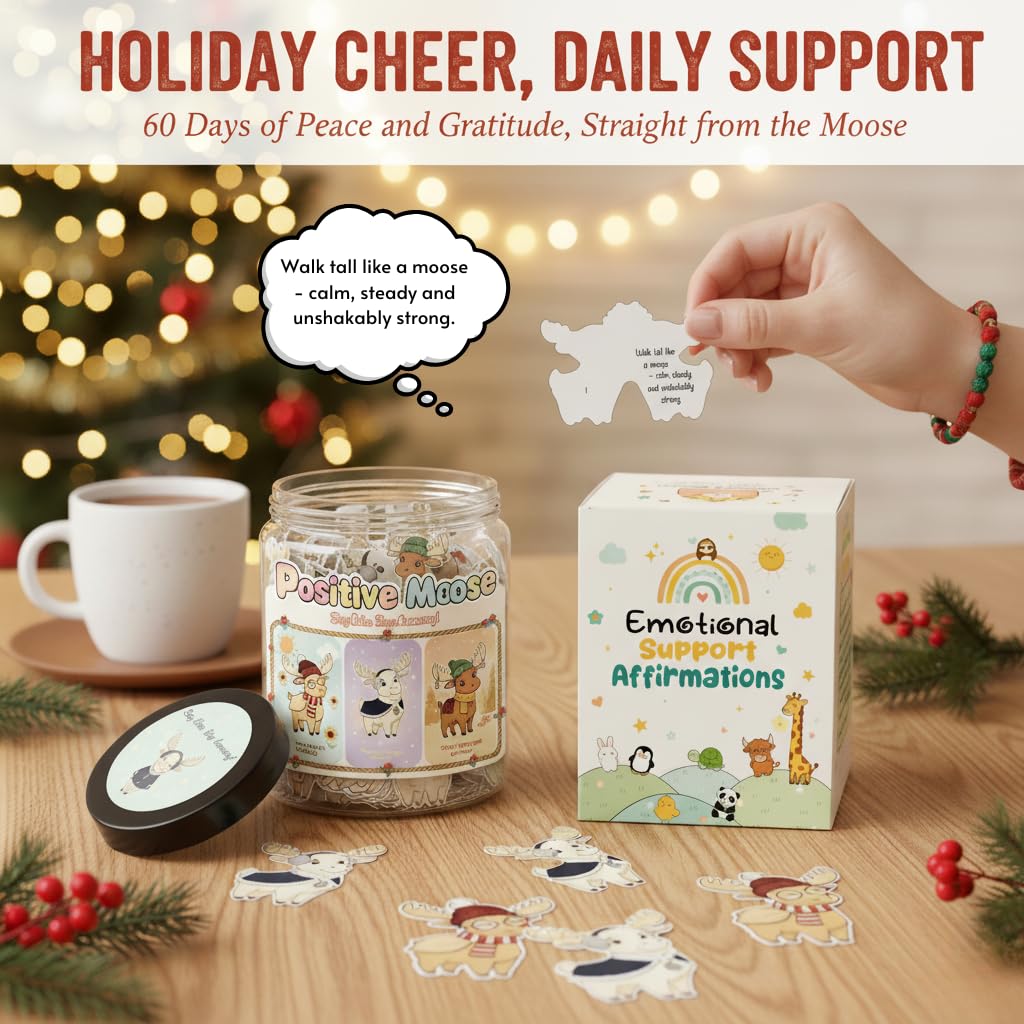 DEARMINE Moose holiday illustration detail adds festive desk decor.
