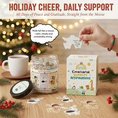 DEARMINE Moose holiday illustration detail adds festive desk decor.