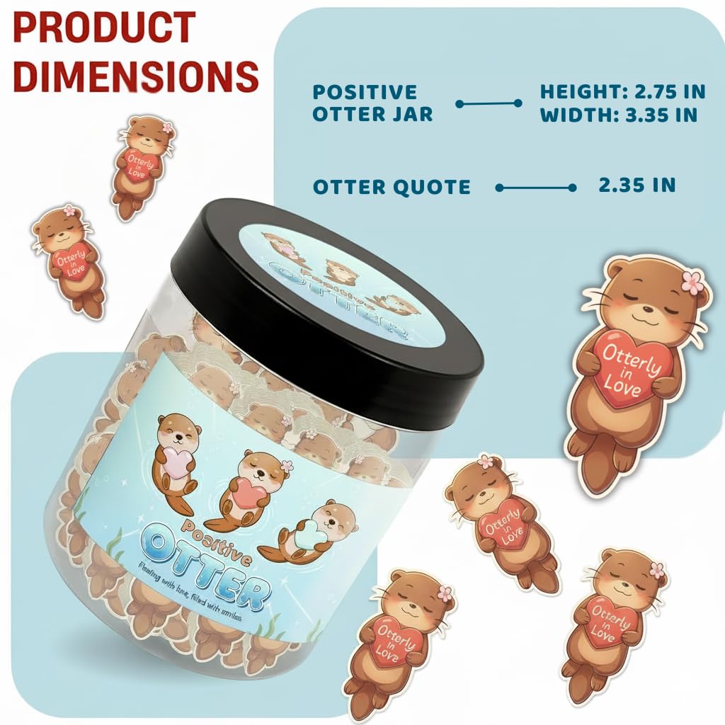 DEARMINE Relax and stress relief jar, otter-themed mood booster at home.