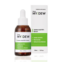 DearMYDEW azelaic serum bottle front view for soothing redness and even tone