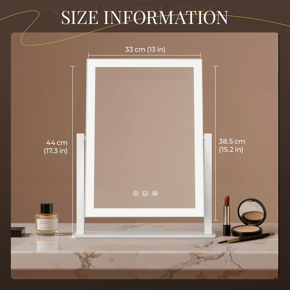 DECADENCE vanity mirror with lights gift-ready box.