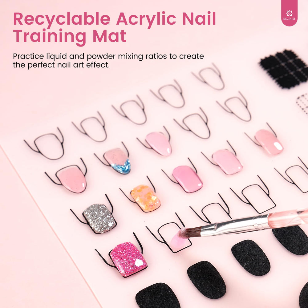 Deciniee silicone training mat offers durable, flexible practice surface for nail art.