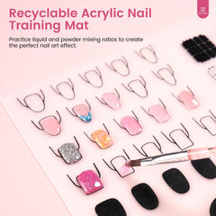 Deciniee silicone training mat offers durable, flexible practice surface for nail art.