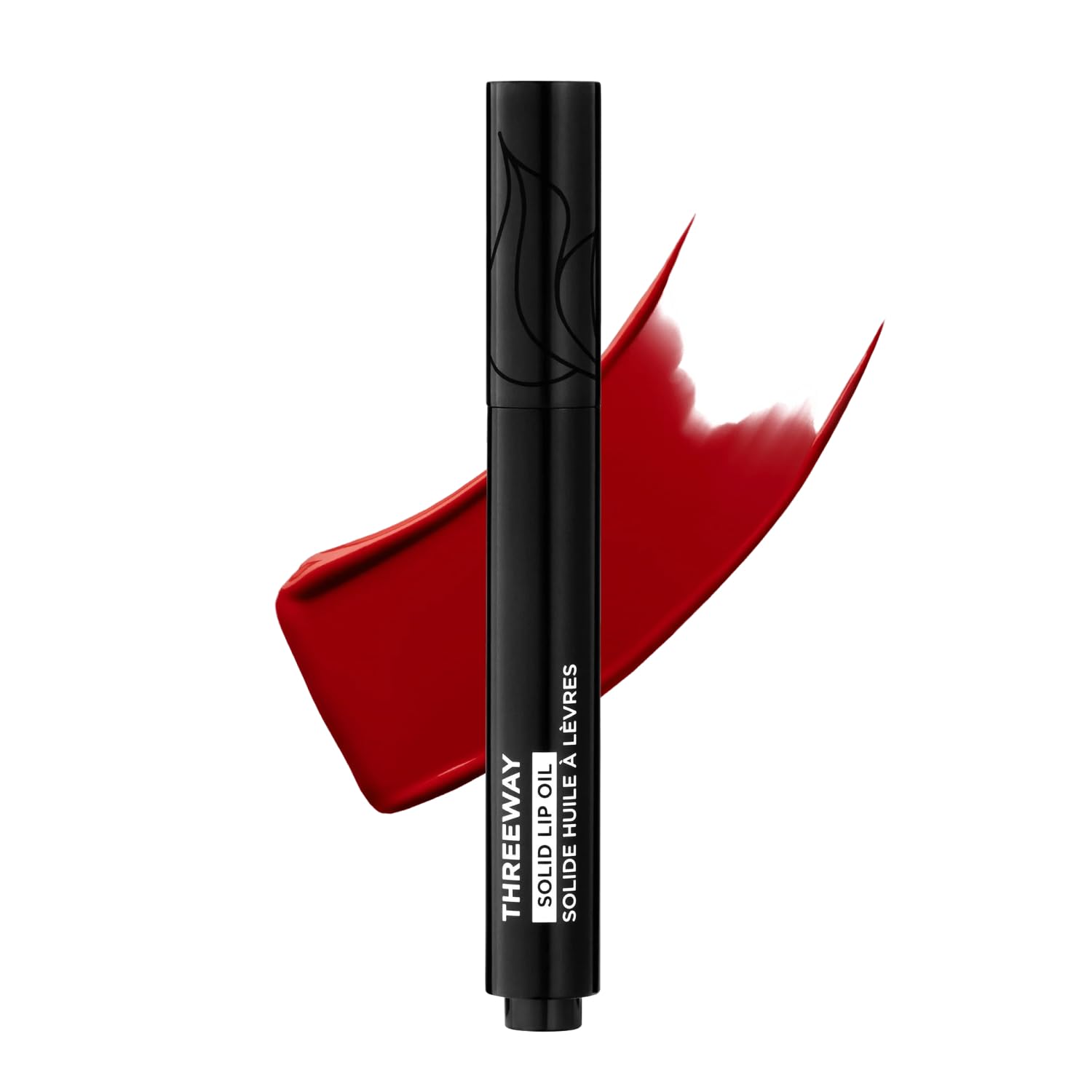 Deck of Scarlet Threeway Solid Lip Oil packaging for on-the-go hydration and color.