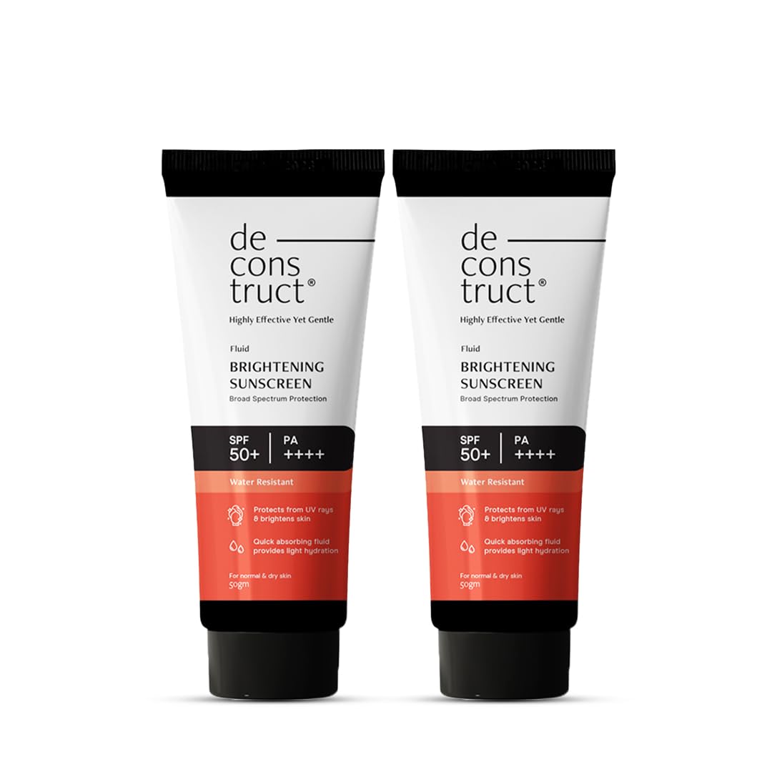 Deconstruct sunscreen being dispensed illustrates quick-absorbing texture for busy mornings.