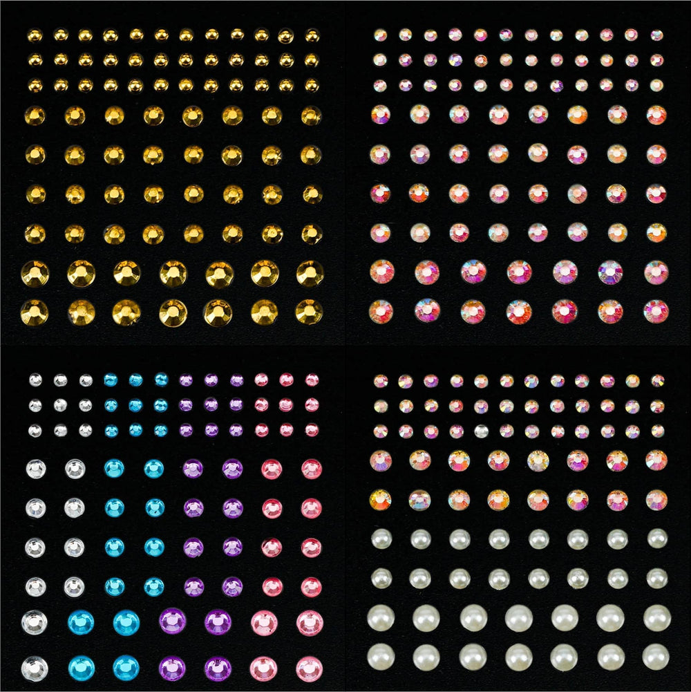 DECOYARDOO festival-ready gems on arms and shoulders.