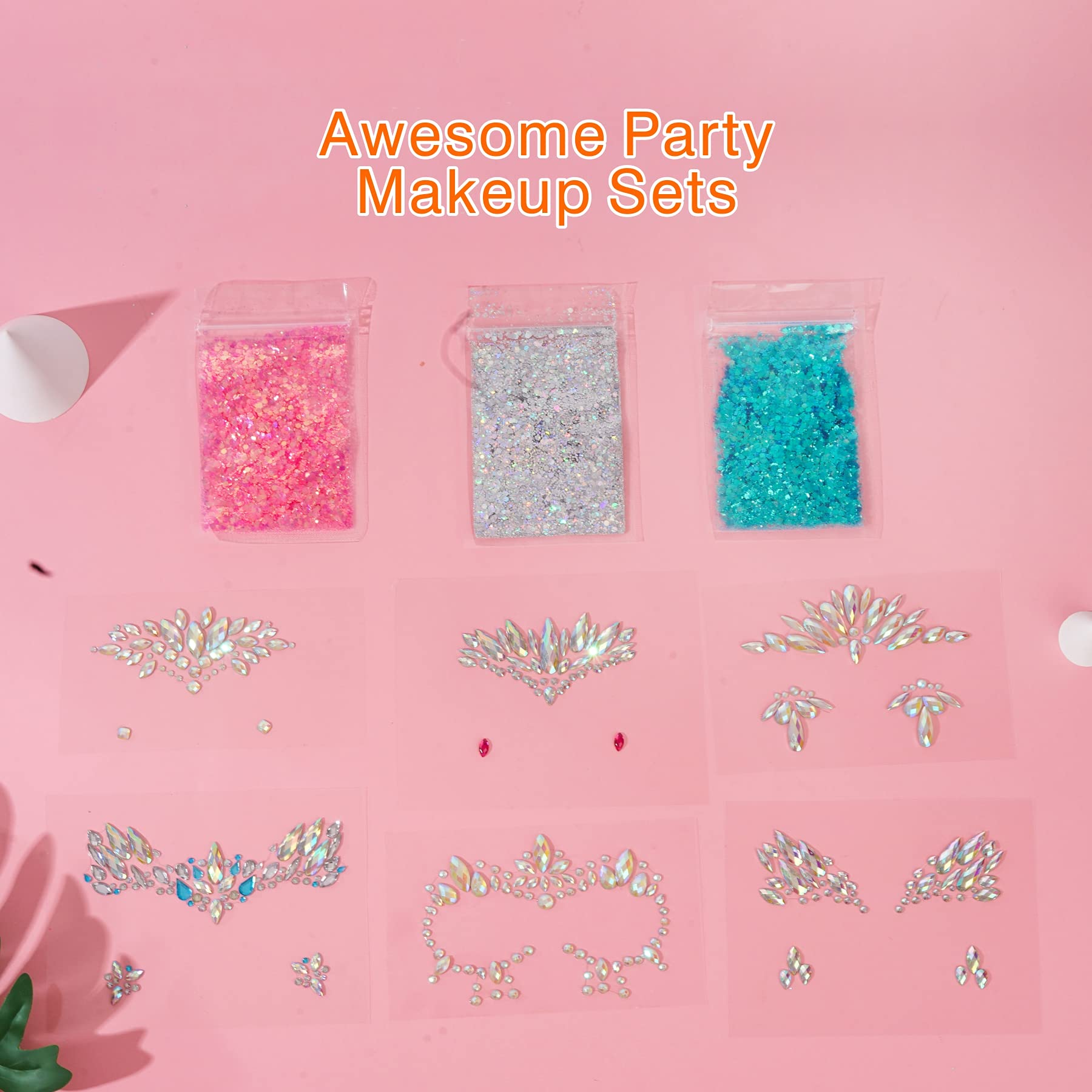 DECOYARDOO iridescent 3D gems catch light beautifully