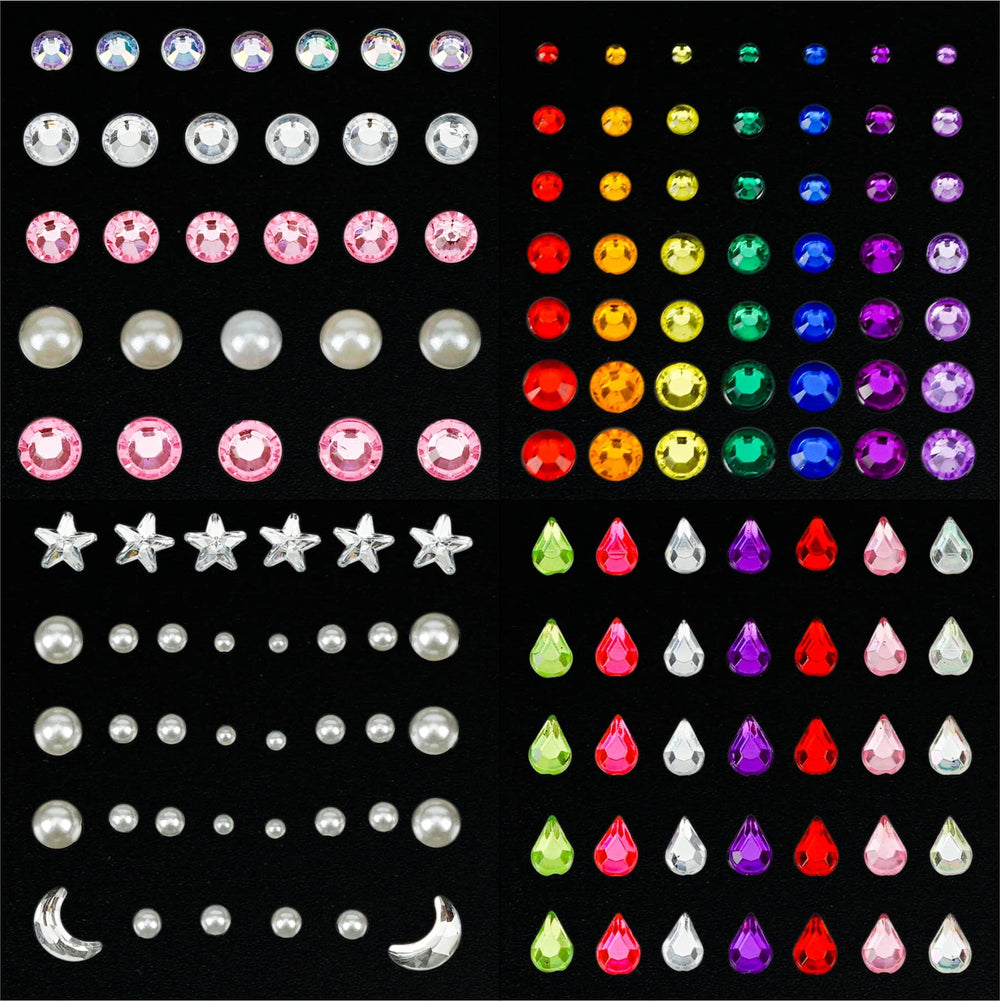 DECOYARDOO sparkly stickers on nails and skin for sparkle.