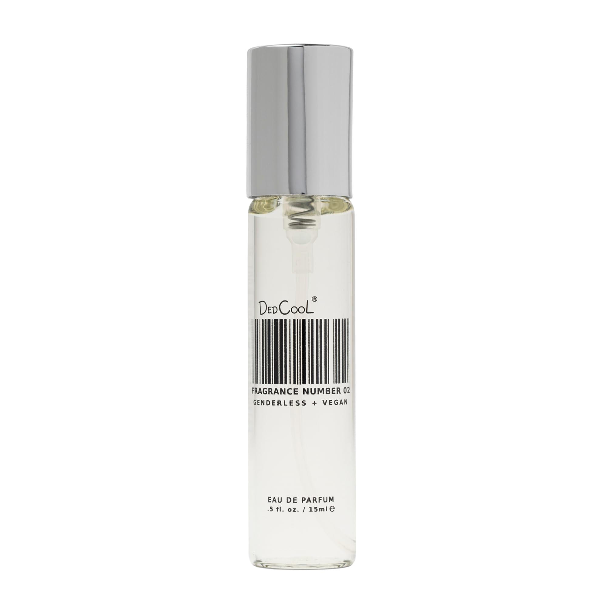 DedCool Eau de Parfum bottle close-up showing sandalwood notes for evenings.