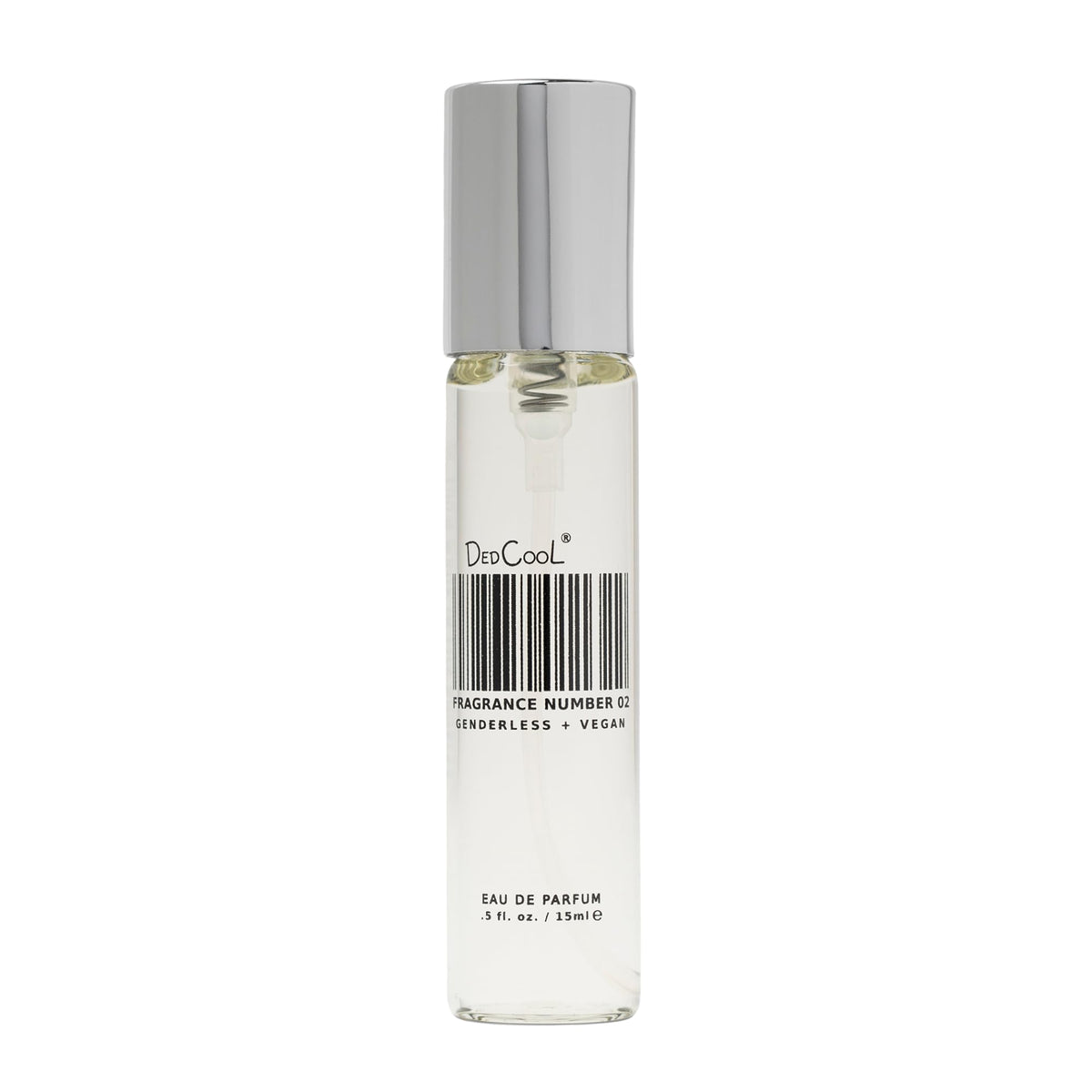 DedCool Eau de Parfum bottle close-up showing sandalwood notes for evenings.