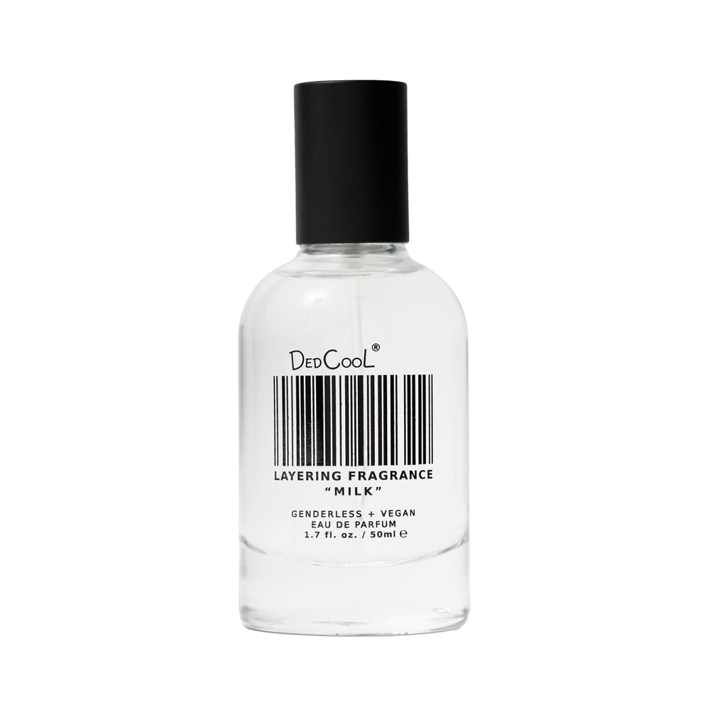 DedCool Milk EDP bottle with citrus notes for fresh daytime wear.