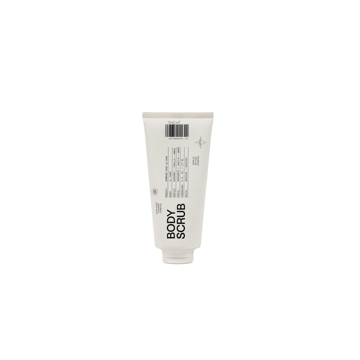 DedCool Taunt body scrub jar close-up with creamy exfoliant for smooth skin.