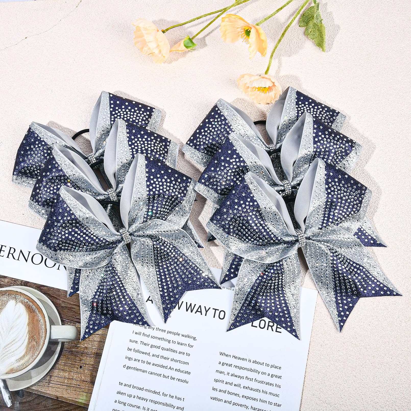 DEEKA glitter fabric bow highlights texture and premium finish under arena lights.