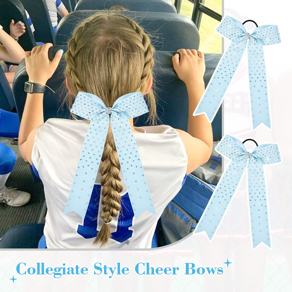 DEEKA iridescent rhinestones sparkle from every angle on a bow.