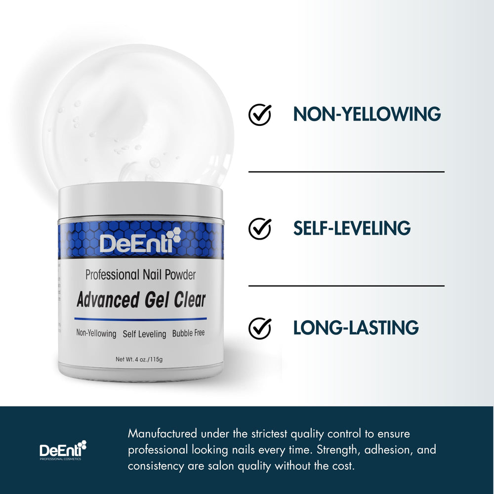 DeEnti 4oz powder delivers long-lasting, chip-resistant results for durable manicures.