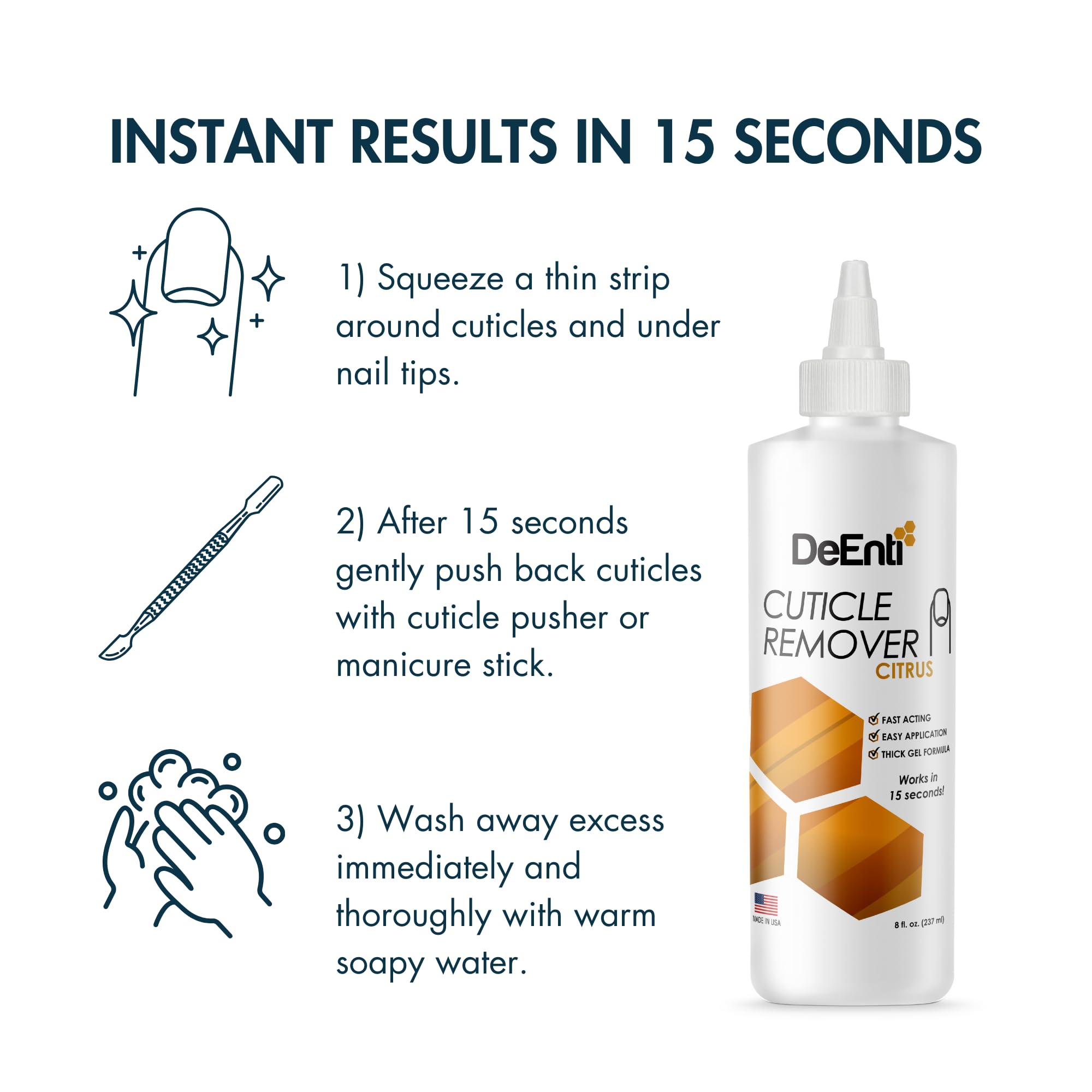 DeEnti cuticle oil bottle nourishes dry cuticles with vitamin E