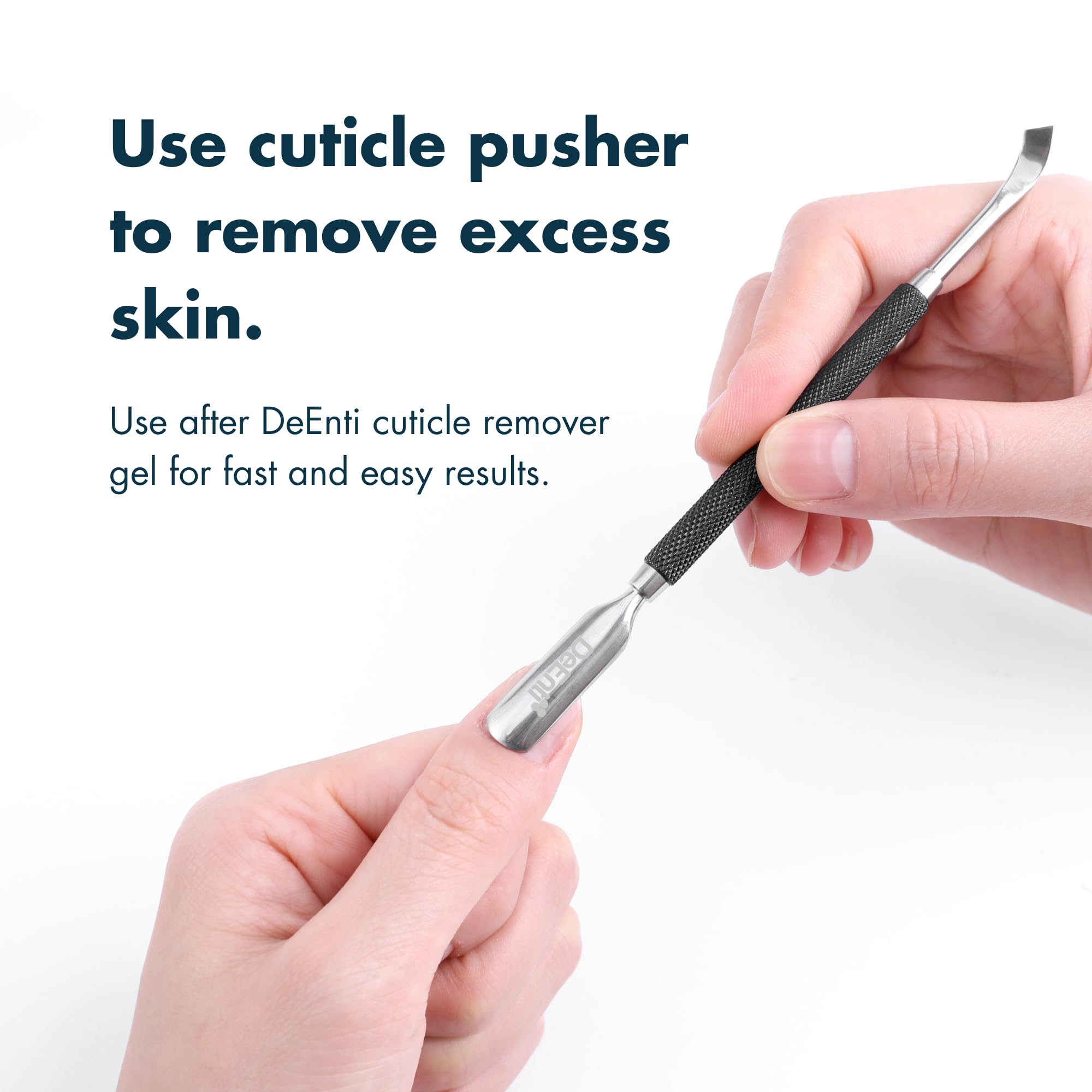 DeEnti metal cuticle pusher for precise pushing and clean edges