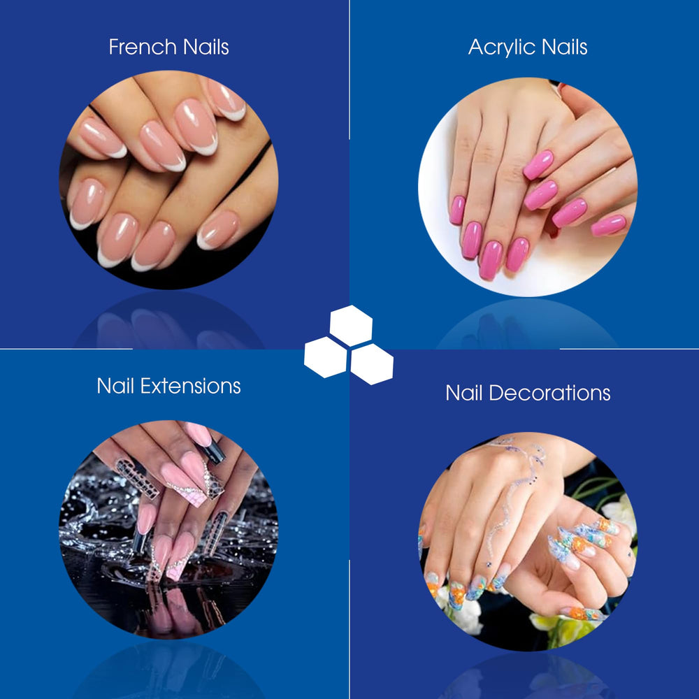 Applying Nomma Plus over natural nails for added strength and durability.