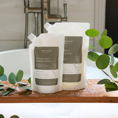 Deep Steep Bubble Bath with arnica aromatherapy for soothing relief during a soak.
