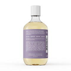 Deep Steep Bubble Bath Lavender Chamomile label close-up highlighting calming aromatherapy.