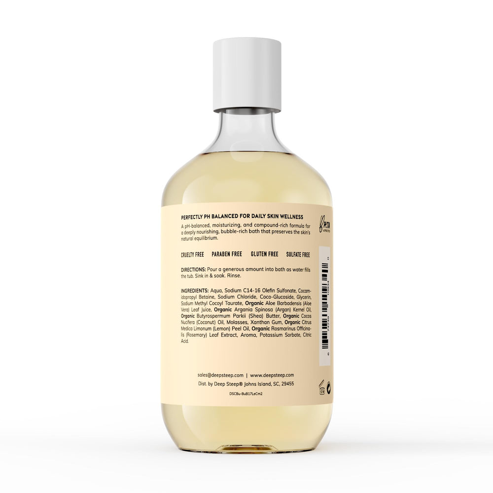 Deep Steep Bubble Bath Lemon Cream pack ideal for a relaxing duo soak.