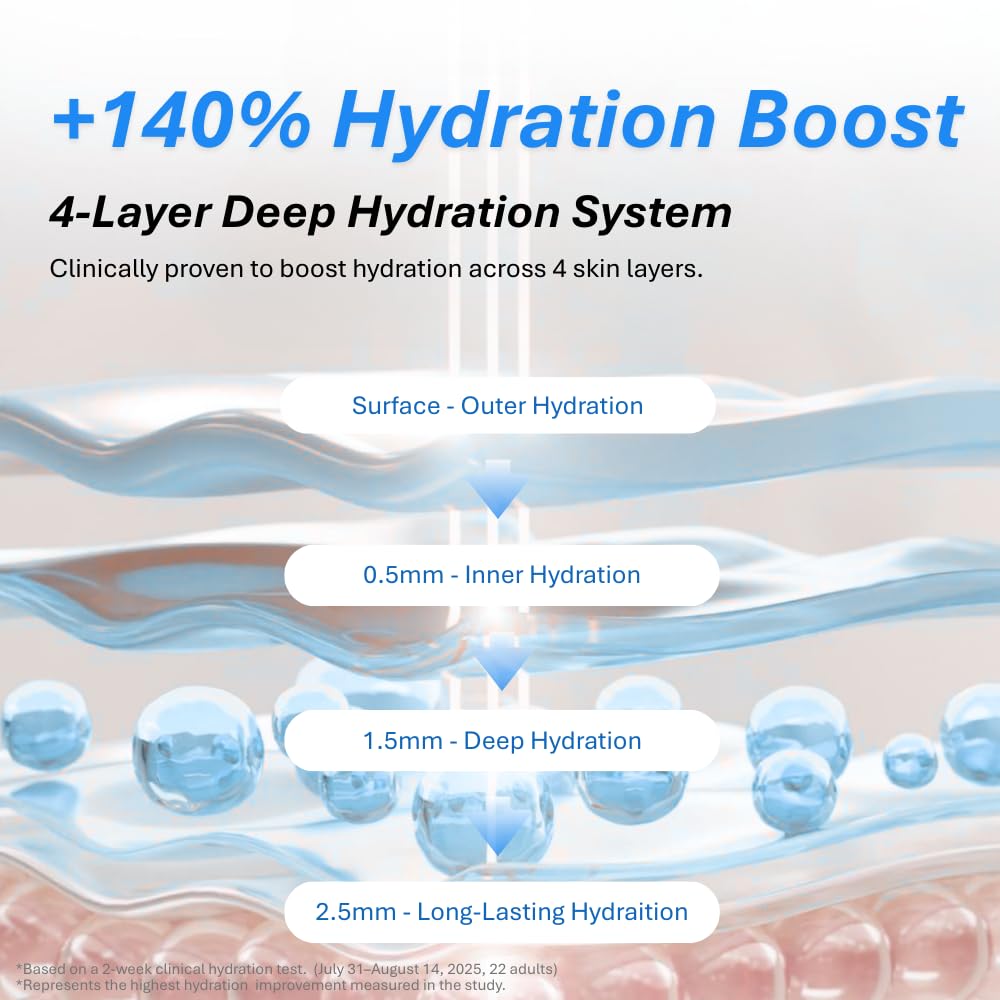 Marine ingredients montage highlights PDRN and peptides in the DEEPERCENT formula.