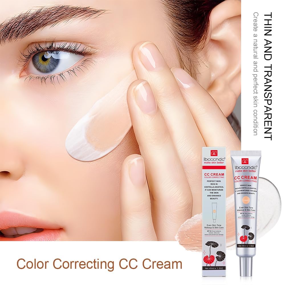 DEERELF CC cream color-change application on skin.