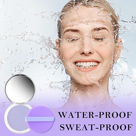 DEERELF Jelly Pressed Powder with matte finish on skin enhances makeup longevity.