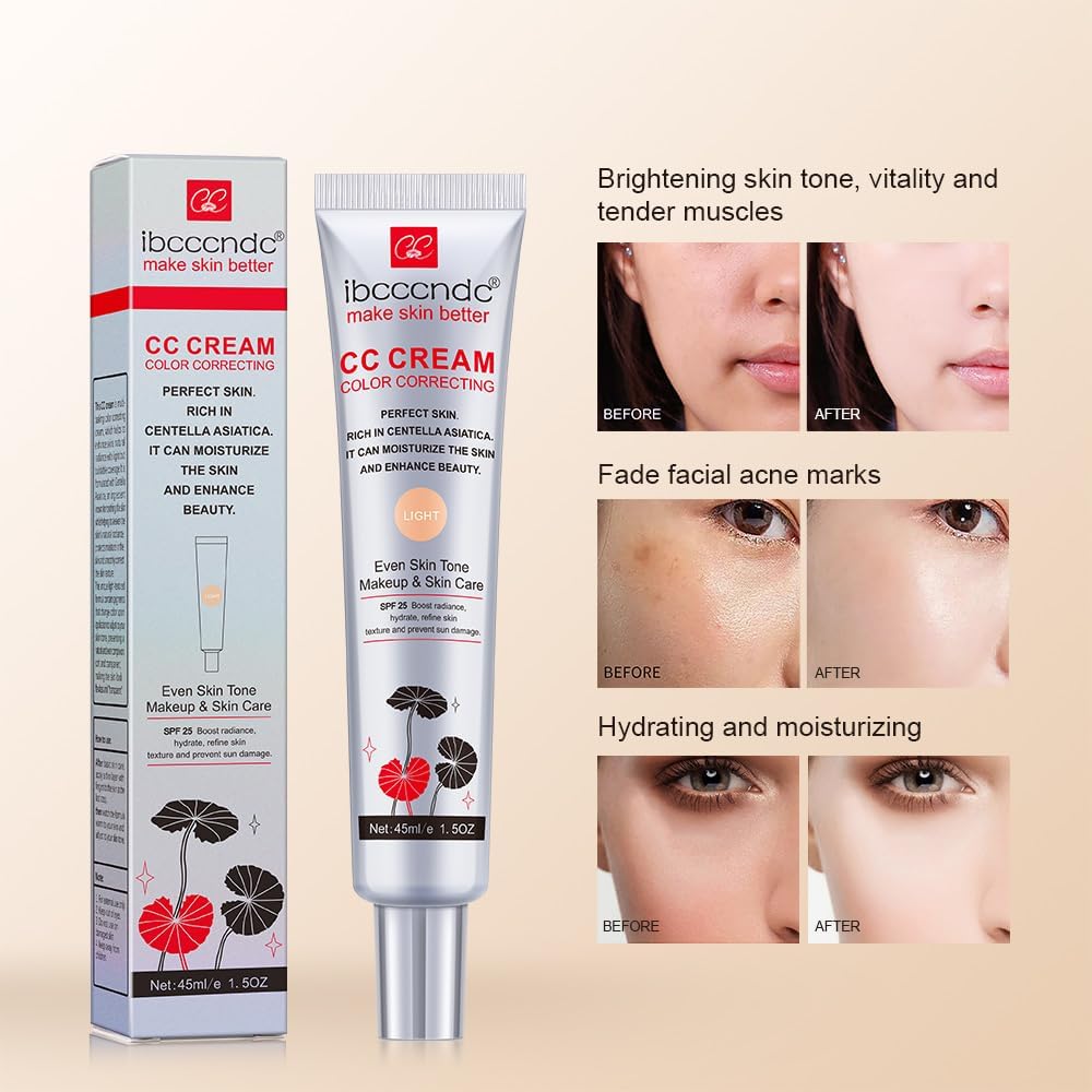 DEERELF moisturizing brightening CC cream hydrates while evening out tone.