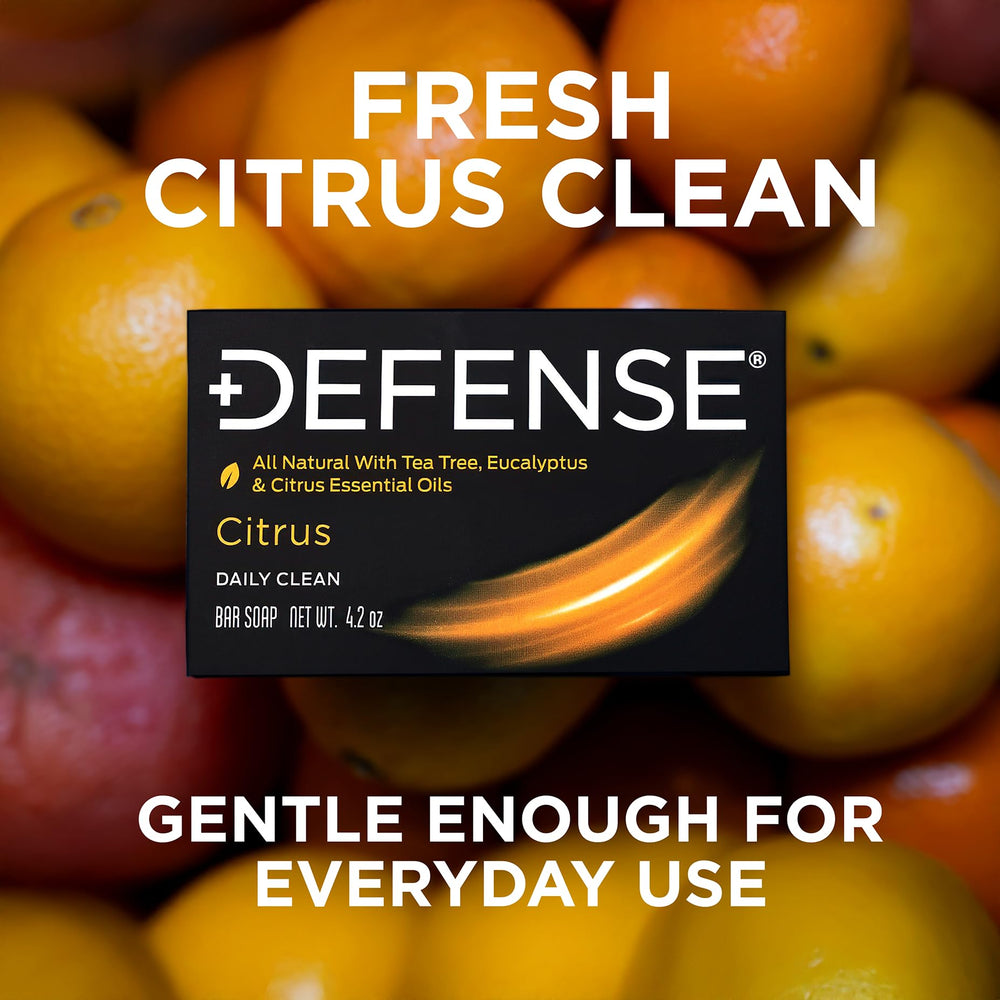 Defense Soap Citrus Bar born-on-the-mat trusted for intense sports.